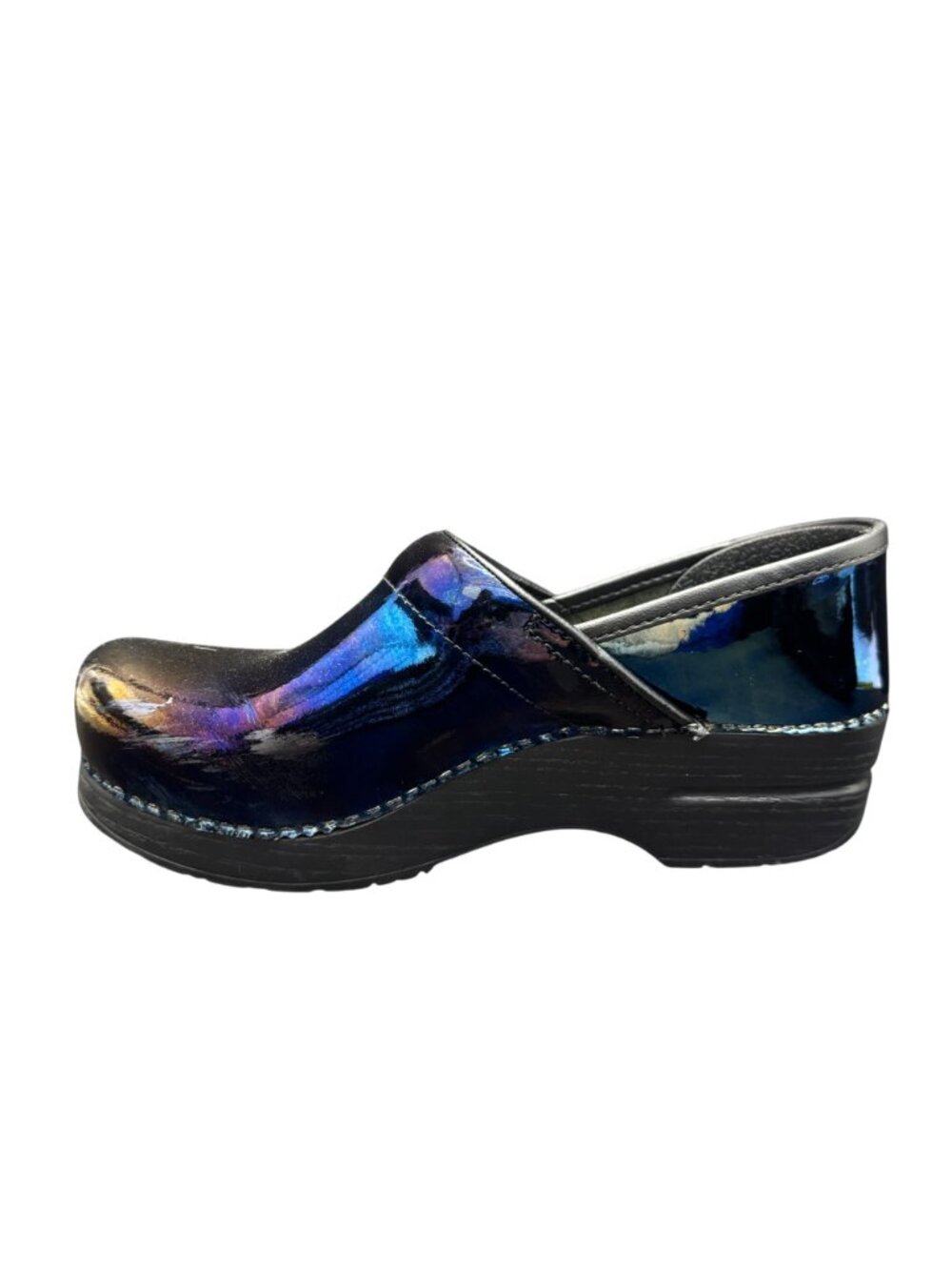 Dansko Professional Clogs Women's Patent Iridescent Blue Slip-Resistant, Sz 38 - Picture 2 of 10